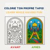 Kids Prayer Mat Coloring Mat Islamic Arabic Geometric Pattern Educational