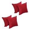 Blazing Needles Square Polyester Jacquard Throw Pillows, 17", Ashfield Claret