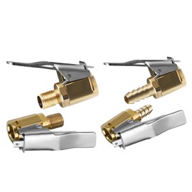 ZEACCT Pack of 4 Tyre Valve Air Pump Clip, Quick Conversion for Head Clip Type Nozzle, Car Thread Nozzle Adapter, Car Air Pump Thread Nozzle Adapter, for Car and Truck Valves