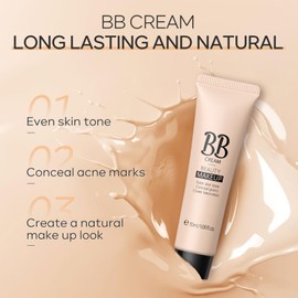 BB Cream Tinted Moisturiser Hydrating BB Cream Foundation Tinted Moisturiser Face Women, Lightweight BB Cream Medium for Color Correcting,Cover Blemishes (Natural)