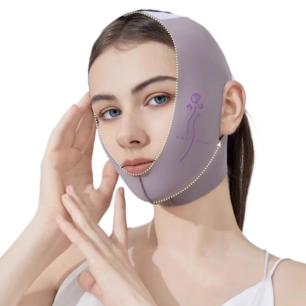 QOMJUFA Reusable V-Line Mask, V-Line Lifting Mask, Face Lifting Bandage,