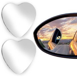 2Pcs Cars Heart Shaped Blind Spot Mirrors for Ultimate Road Safety – Adjustable Angle & Removable Wide Angle Convex Rearview Mirror, Ideal for Cars & SUVs
