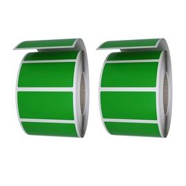 Royal Green Permanent Adhesive Label Rectangle Green Sticker Rolls (40mm x 19mm) 1.57 inch x 0.75 inch - 1000 Pack