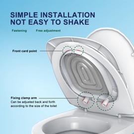 Cat Toilet Training Kit, Reusable Plastic Sand Box Removable Cat Kitty Toilet Trainer Urinal for Round and Elongated Toilet Size, Cat Toilet Cleaning Pet Supply (White Tray, 1