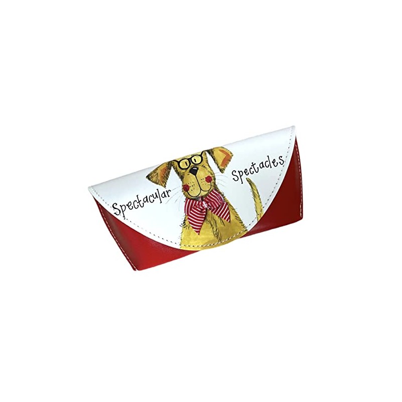 Alex Clark Art Spectacular Spectacles Dog Glasses Case, White, One