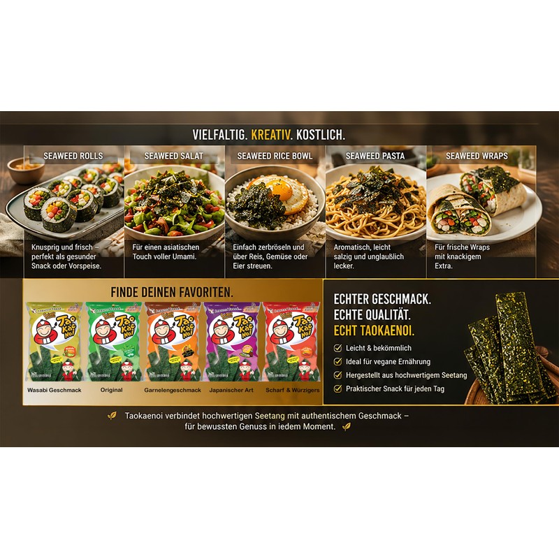 Tao Kae Noi Crispy Seaweed Snack Tom Yum Goong Shrimp