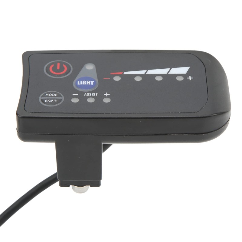 Electric Bike Power Display Meter,5 Pin Interface ABS Housing LED
