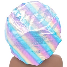 HAR LONDON FASHION 21 Styles Large Satin Sleeping Cap Satin Bonnet Curly Hair Night Sleep Wrap Caps For Women (Blue 1)