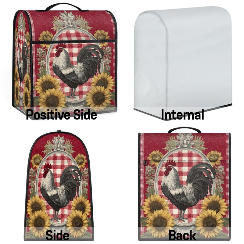 Red Rooster Kitchen Aid Mixers Cover Dust Protective Appliance Covers