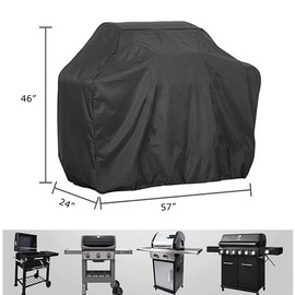 elitegadget Heavy Duty BBQ Grill Cover, Outdoor BBQ Grill Cover Tear-Proof, Anti-Snow, Wind-Resistant Dust-Proof Cover for Weber Charbroil Nexgrill and Other Grills (57" W x 24" D x 46" H Inches)