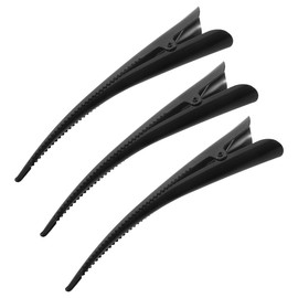 HAKIDZEL Metal Duckbill Hair Clips 3-Pack 5.11 Inch Non-Slip Hair Clamps for Women Girls Sectioning Curling Styling Accessories