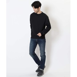 Champion Men’s Basic Logo Sweatshirt, Crew Neck, Long Sleeve, black (black 19-3911tcx),