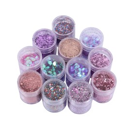 WOONEKY Manicure Sequins Decals Nail Art Glitter DIY Crafts Sequins Line Art Nail Rhinestones for