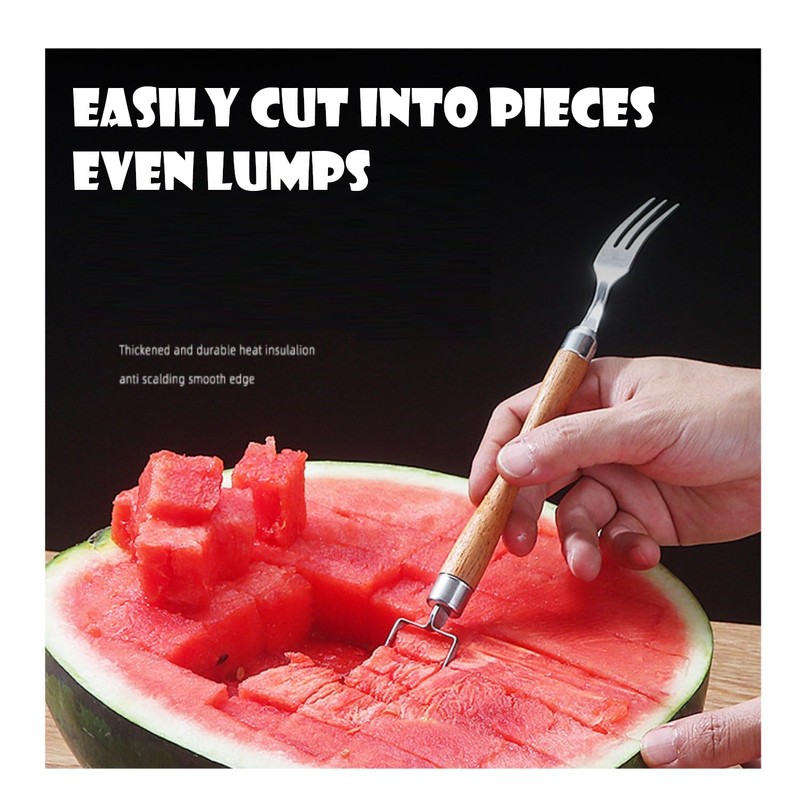 LSTKLY Watermelon Cutter Watermelon Fork Slicer Cutter,2-in-1 Watermelon Fruit Stainless