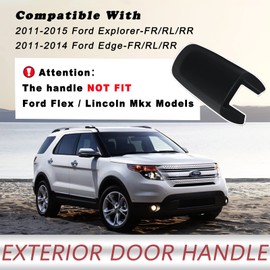 TQPONLY Manija de puerta exterior compatible con Ford Explorer Edge 2011-2017 lado izquierdo o derecho (negro) sustituye a BT4Z78218B08BAPTM