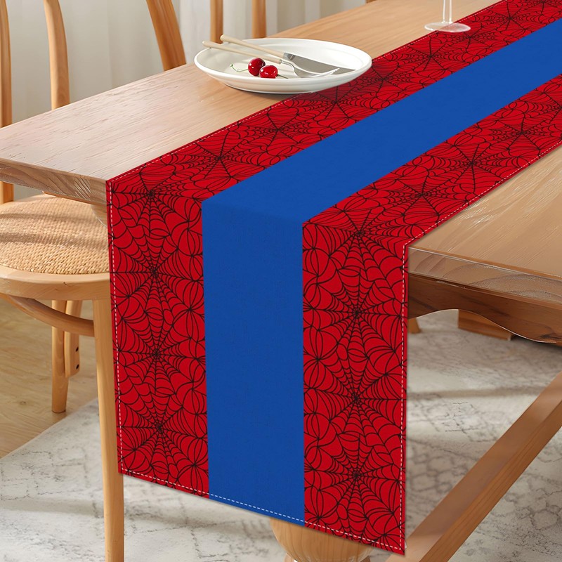 Vohado Red Spider Web Table Runner Super Hero Boys Baby