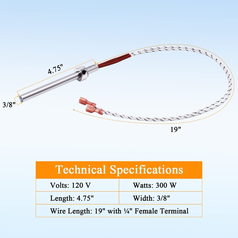 Criditpid Replacement PU-CHA Igniter for Englander 25-PDVC, 55-SHP10, 25-PDV Pellet