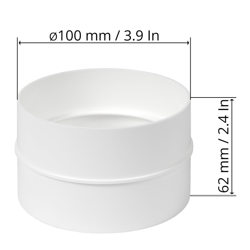 Repa Market 4" Inch / 100 mm Plastic Duct Pipe