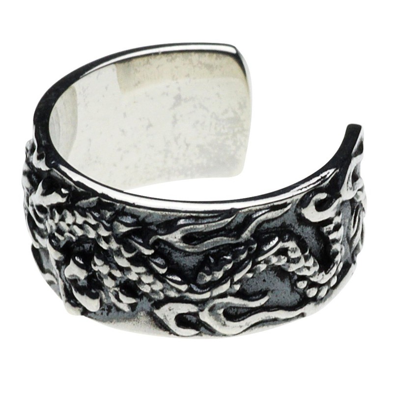 Cenote e0238 Japanese Pattern Dragon Ear Cuff [Silver 925 Silver