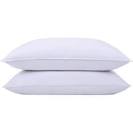 LSC Pillows 2 Pack With free white pillowcases Hollowfibre Anti Allergy Bed Pillow Comfortable Soft Bounce Back Luxury Hotel Quality Pillow for Neck and Shoulder Pain (PACK OF 2)