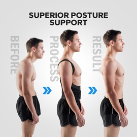 BraceBull Posture Corrector for Men and Women, Adjustable Upper Back Brace, Comfortable Shoulder Support for Spine Alignment, Posture Training and Daily Wear Under Clothes (Small)