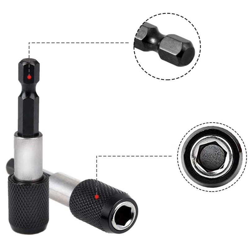 3 - Piece Magnetic Extension Chuck Adapter Kit - 1/4
