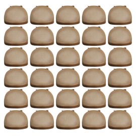 TUONYIS 30 Pcs Wig Cap, Brown Bald Cap for Lace Front, Stretchy Stocking Caps Nylon to Hold Wig in Place, Invisible Thin Stocking Caps, Dark Brown Skinlike HD Wig Cap for Women Men