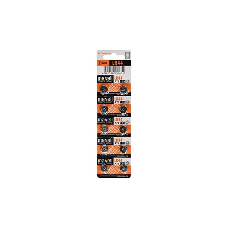 Maxell LR44 Alkaline 1.5V Battery, 2-Pack