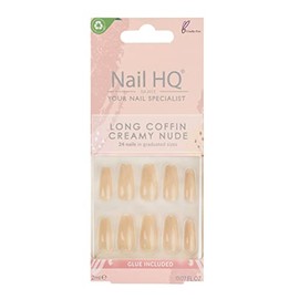 Nail HQ Long Coffin Creamy Nude Nails