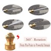 FUATY Heavy Duty Brass Hose Nozzle, 3PCS Adjustable Twist Pressure