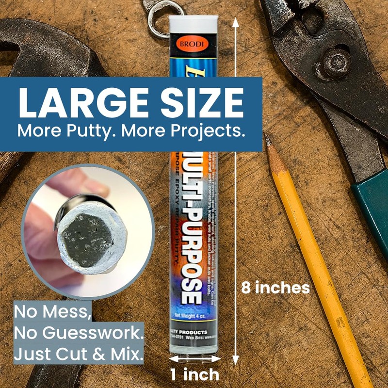 Brofix ePoxy Putty for Concrete, Industrial-Strength, Heat & Pressure Resistant,