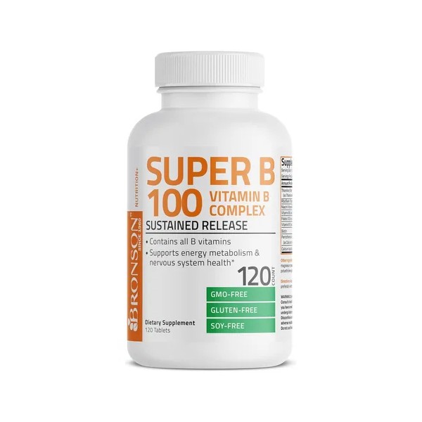 Bronson B-complex 100 Complejo B Con 120 Tabletas Hecho Usa