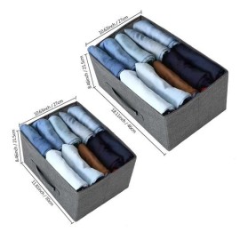 TKOOFN Chest of Fabric Drawers Dresser 2/5/7 Bins Furniture Bedroom Storage Organizer - 5-Drawer Dark Gray(Wide)