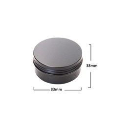 Upstore Black Aluminum Tin Canisters (Pack of 6) - 150ml Round Empty Metal Storage Jars for Cosmetic Sample Containers Travel Lip Balm Cream Tea Spices Crafts Jewelry