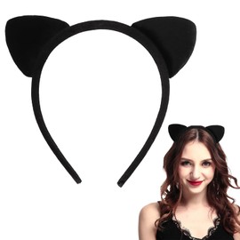 Amariver Cat Ear Headbands for Women Catwomen Accessories Black Cat Ears Headband Catwoman Costume Toddler Cat Costume
