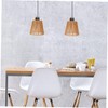 WHAMVOX Elegant Rattan Woven Pendant Lampshade Rustic and Handmade Natural