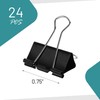 Small Binder Clips – 24 Pack Binder Paper Clips