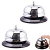 Set of 2 Reception Bells Stainless Steel Table Bells with