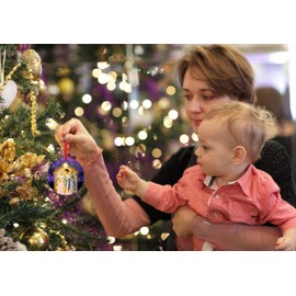 SICOHOME Nativity Scene Ornaments for Christmas Tree 3" Religious Christmas Ornaments Christian Ornaments Unique Christmas Ornaments Christian Ornaments for Christmas Tree Decorations Gifts