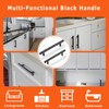 QMAHA Pack of 10 Cabinet Handles, Black, Kitchen Handles with