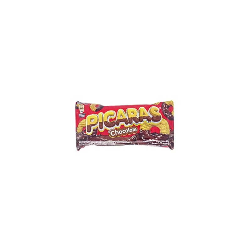 PICARAS Galletas Bañadas en Chocolate 240 gr. (6 units of