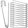 Large Safety Pins Strong for Clothes 4Inch 12 PCS Metal