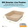 Kitty Sift Disposable Cat Litter Box Jumbo, 6 Pack, Eco-Friendly