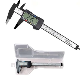 DTY Vernier Caliper 5.9 inches (150 mm) Digital Caliper Measuring Jaw Long Large Screen Capital Case Display Carbon Fiber Will Not Damage Measured Items, Long 6.9 inches (15 cm), Zero Set Function, Inner Diameter/Outer Diameter Measurement with Auto Powe