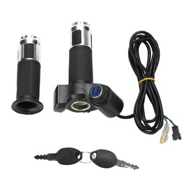 Twist Throttle Grips, 12-84v Electric Throttle Control, Mx650 Electric Scooter Throttle Grips Replacement, Electric Handlebar Throttle Grips with Key Knock for 22mm Diameter
