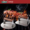 Dr.Camp 2 Pack Stainless Steel Burger Press with Real Wood