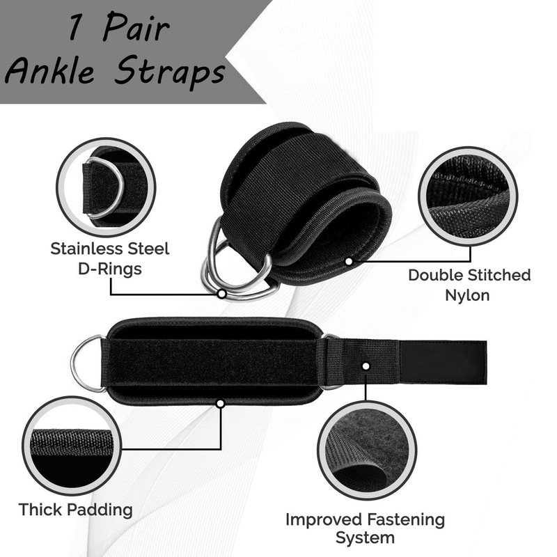 EastyGold Ankle Straps Ankle Resistance Bands Wrist Cuffs Padded Straps