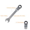 cSeao 7mm Flex-Head Ratcheting Combination Wrench 72-Teeth, Cr-V Constructed, Chrome