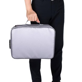 Fire Proof for Home Documents, Fireproof and Waterproof Fireproof Document Box Portable File Box with Lock or Without Lock for Important Files, Laptop (with Lock