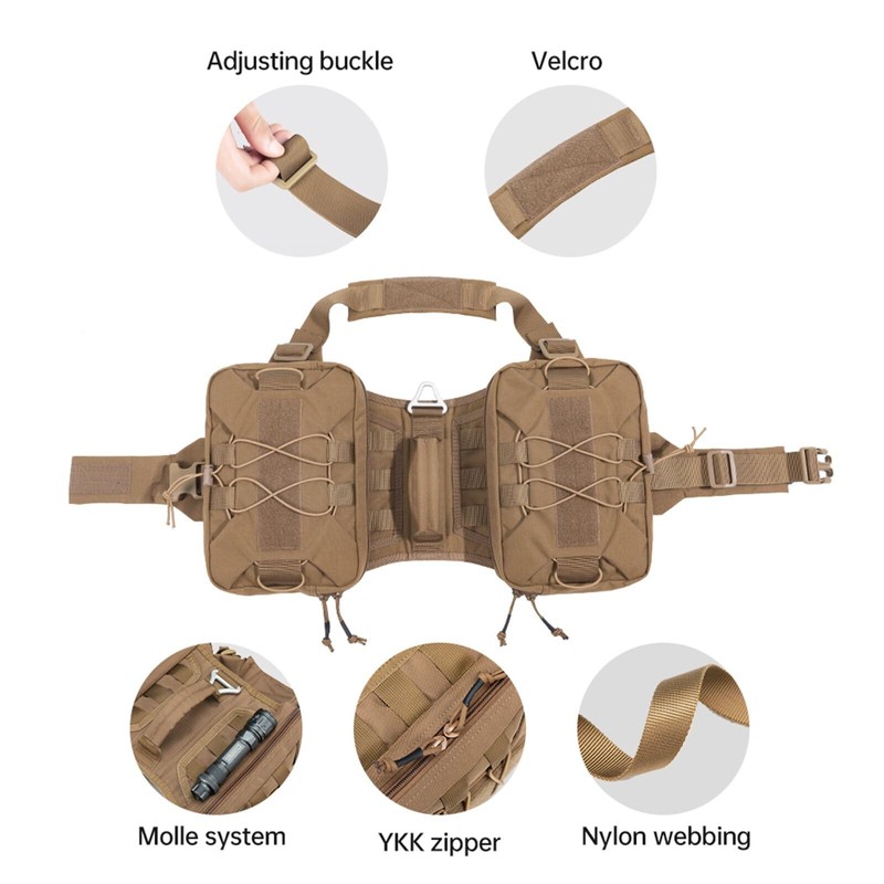EXCELLENT ELITE SPANKER Dog Pack Hound Dog Saddle Bag Backpack